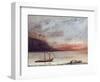 Sunset Over Lake Leman, 1874-Gustave Courbet-Framed Giclee Print