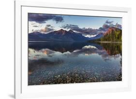 Sunset over Lake Mcdonald in Glacier National Park, Montana, Usa-Chuck Haney-Framed Photographic Print