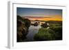 Sunset over Lake Myvatn, Northern Iceland-Ragnar Th Sigurdsson-Framed Photographic Print