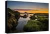 Sunset over Lake Myvatn, Northern Iceland-Ragnar Th Sigurdsson-Stretched Canvas