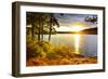 Sunset over Lake of Two Rivers in Algonquin Park, Ontario, Canada-elenathewise-Framed Photographic Print