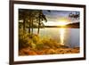 Sunset over Lake of Two Rivers in Algonquin Park, Ontario, Canada-elenathewise-Framed Photographic Print