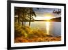 Sunset over Lake of Two Rivers in Algonquin Park, Ontario, Canada-elenathewise-Framed Photographic Print