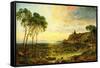 Sunset over Lake Thrasemine-Jasper Francis Cropsey-Framed Stretched Canvas