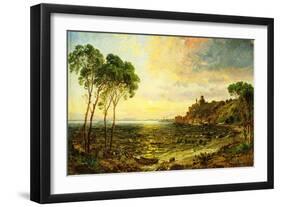 Sunset over Lake Thrasemine-Jasper Francis Cropsey-Framed Giclee Print