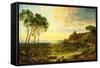 Sunset over Lake Thrasemine-Jasper Francis Cropsey-Framed Stretched Canvas