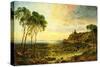 Sunset over Lake Thrasemine-Jasper Francis Cropsey-Stretched Canvas