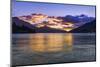 Sunset over Lake Wakatipu from Queenstown, Otago, South Island, New Zealand-Russ Bishop-Mounted Photographic Print