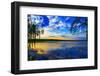 Sunset over Lake-connect1-Framed Photographic Print