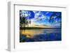 Sunset over Lake-connect1-Framed Photographic Print