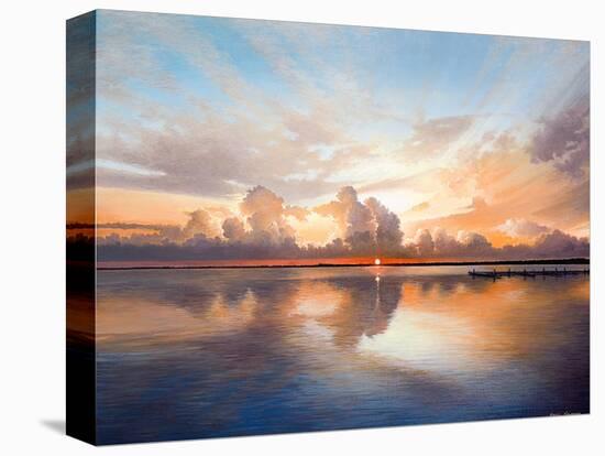 Sunset over Lake-Bruce Nawrocke-Stretched Canvas