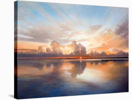 Sunset over Lake-Bruce Nawrocke-Stretched Canvas