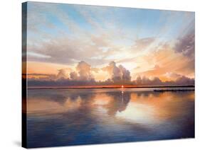 Sunset over Lake-Bruce Nawrocke-Stretched Canvas