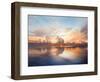 Sunset over Lake-Bruce Nawrocke-Framed Art Print