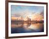 Sunset over Lake-Bruce Nawrocke-Framed Art Print