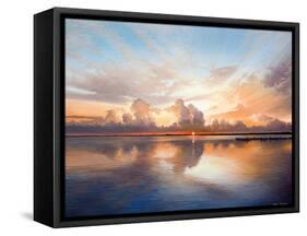 Sunset over Lake-Bruce Nawrocke-Framed Stretched Canvas