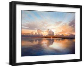 Sunset over Lake-Bruce Nawrocke-Framed Art Print