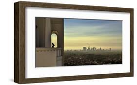 Sunset over Los Angeles-null-Framed Art Print