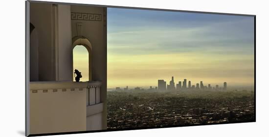 Sunset over Los Angeles-null-Mounted Art Print