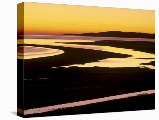 Sunset over Luskentyre Bay, at Low Tide, West Coast of South Harris, Outer Hebrides, Scotland, UK-Patrick Dieudonne-Stretched Canvas