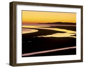 Sunset over Luskentyre Bay, at Low Tide, West Coast of South Harris, Outer Hebrides, Scotland, UK-Patrick Dieudonne-Framed Photographic Print