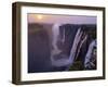 Sunset over Magnificent Victoria Falls, One of Natural Wonders of World-Nigel Pavitt-Framed Photographic Print