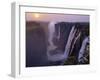 Sunset over Magnificent Victoria Falls, One of Natural Wonders of World-Nigel Pavitt-Framed Photographic Print