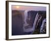 Sunset over Magnificent Victoria Falls, One of Natural Wonders of World-Nigel Pavitt-Framed Photographic Print