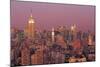 Sunset Over Manhattan-Richard Berenholtz-Mounted Art Print