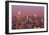 Sunset Over Manhattan-Richard Berenholtz-Framed Art Print