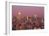 Sunset Over Manhattan-Richard Berenholtz-Framed Art Print