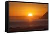 Sunset over Marlborough Sounds-Nick-Framed Stretched Canvas