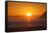 Sunset over Marlborough Sounds-Nick-Framed Stretched Canvas