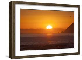 Sunset over Marlborough Sounds-Nick-Framed Photographic Print