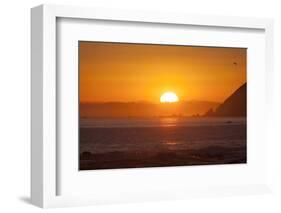 Sunset over Marlborough Sounds-Nick-Framed Photographic Print