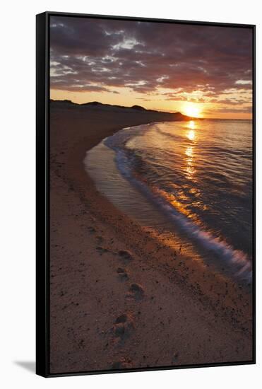 Sunset over Meadow Beach, Cape Cod National Seashore, Massachusetts-Jerry & Marcy Monkman-Framed Stretched Canvas