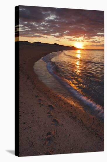 Sunset over Meadow Beach, Cape Cod National Seashore, Massachusetts-Jerry & Marcy Monkman-Stretched Canvas