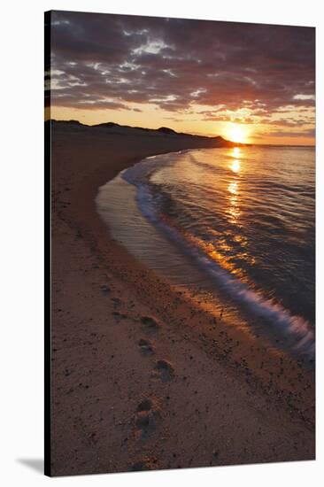 Sunset over Meadow Beach, Cape Cod National Seashore, Massachusetts-Jerry & Marcy Monkman-Stretched Canvas