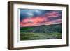 Sunset over Meadow withFlowers-null-Framed Art Print