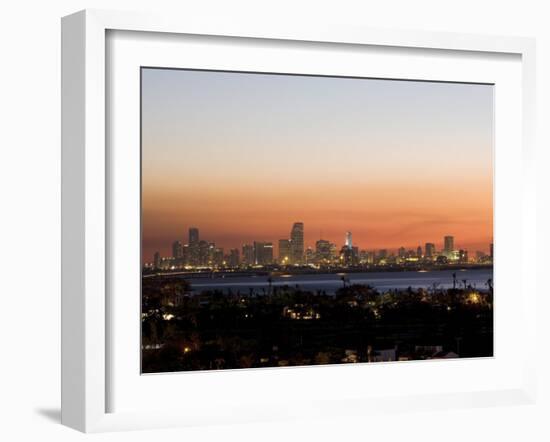 Sunset Over Miami, Florida, USA-Angelo Cavalli-Framed Photographic Print