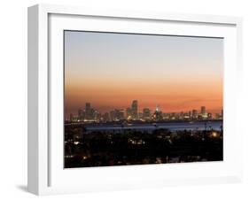 Sunset Over Miami, Florida, USA-Angelo Cavalli-Framed Photographic Print