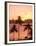 Sunset over Moorea, near Papeete, Tahiti Nui, Society Islands, French Polynesia, South Pacific-Stuart Westmoreland-Framed Premium Photographic Print