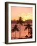 Sunset over Moorea, near Papeete, Tahiti Nui, Society Islands, French Polynesia, South Pacific-Stuart Westmoreland-Framed Photographic Print