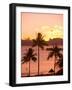 Sunset over Moorea, near Papeete, Tahiti Nui, Society Islands, French Polynesia, South Pacific-Stuart Westmoreland-Framed Photographic Print