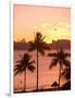 Sunset over Moorea, near Papeete, Tahiti Nui, Society Islands, French Polynesia, South Pacific-Stuart Westmoreland-Framed Photographic Print