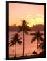 Sunset over Moorea, near Papeete, Tahiti Nui, Society Islands, French Polynesia, South Pacific-Stuart Westmoreland-Framed Photographic Print