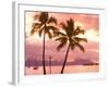 Sunset over Moorea, near Papeete, Tahiti Nui, Society Islands, French Polynesia, South Pacific-Stuart Westmoreland-Framed Photographic Print