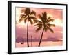 Sunset over Moorea, near Papeete, Tahiti Nui, Society Islands, French Polynesia, South Pacific-Stuart Westmoreland-Framed Photographic Print