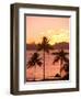 Sunset over Moorea, near Papeete, Tahiti Nui, Society Islands, French Polynesia, South Pacific-Stuart Westmoreland-Framed Photographic Print