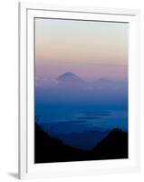 Sunset over Mount Agung and Mount Batur on Bali, and Three Gili Isles, Lombok, Indonesia-Matthew Williams-Ellis-Framed Photographic Print